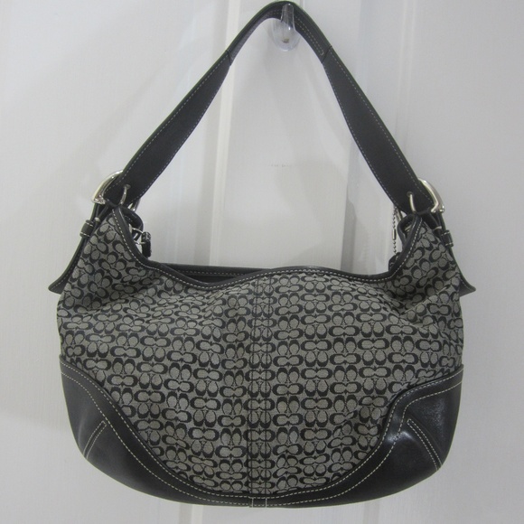 Coach Handbags - Coach CC Monogram Black Satchel Purse